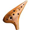 Generic Ocarina in legno a 12 fori in do contralto, 13 gamma accordata | Pratica per principianti, studio personale, design portatile, uso delle prestazioni, flauto in legno