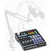 Swokely Scheda audio per podcast 48V con mixer DJ BT | Scheda audio musicale esterna per live streaming, registrazioni in studio e giochi, plug & play, anti-interferenza