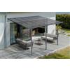 Cazeboo Carport/Pergola Addossata 12m² KLEO 4x3m Alluminio Grigio