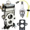 BOLOJAU Carburatore di Ricambio per Kawasaki TJ53 TR53 TE53 decespugliatori | per TJ53E TZ53 TK65 KBL53, per Walbro WYA-176 WYA-176-1 15004-2100, include guarnizione kit tubi carburante e candela L7T
