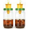 smtfcty 2 trappole per mosche per esterni, biologiche, trappole per mosche vive, trappole per mosche e cavalli, per api, mosche, zanzare, insetti