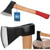 KOTARBAU® Ascia Spaccalegna, Accetta, Testa 800 g, Doppio Cuneo | Accetta Spaccalegna, Lama Forgiata e Affilata, Ascia da Spacco per Giardino, Ascia Taglio, Manico Ergonomico in Legno