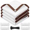 Generic Rete Ombreggiante 70% Bianca In HDPE, 4x4 4x5 4x6 4x8m Telo Ombreggiante Esterno, Tenda Da Sole Traspirante Impermeabile, Protezione Solare UV Con Corde, Rete Per Giardino