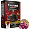 Weegap Veleno per Topi e Ratti in Mini Blocchi ai Cereali, Esca Topicida Professionale Potente, Ratticida per Uso Esterno e Interno con Trappola, Novità Esche, BlockRat 300 g