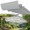 CHBIN Tenda Parasole a Onda Retrattile 210 x 380 cm Regolabile, Resistente Agli Strappi, Impermeabile, Anti-Uv 98%, Protezione Solare Copertura Parasole Tettoia Pergola per Esterni, Giardino, Grigio Chiaro