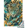 HMMIQAUCRXYN Puzzle Leopardo Foglie Farfalla, 1000 Pezzi per Adulti Alta Qualità | 38x26cm Dilettanti Puzzle, Regalo Di Compleanno, Cartone, Lenimento, Aderenza Stretta