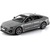 TGRCM-CZ Modellino auto Audi RS7 1/32, in lega di zinco, con luce e suono, da collezione e regalo per bambini dai 3 anni in su (grigio)
