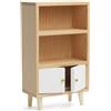 Odoria Casa delle Bambole Libreria Miniatura: Scala 1/12 Scaffale per Salotto Soggiorno Ufficio Moderno - mini Comodini Mobili Legno per Camera da Letto Scandinavo