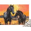 K5R8V1A4 Cavallo Nero Puzzle 1000 Pezzi Puzzle per Adulti Carta Scena al Tramonto Relax Decorazione Casa Migliora Attenzione Regalo 52x38cm/1000pcs