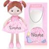 LeyaDoll Bambola di pezza personalizzata morbida da 30,5 cm, regalo per bambina di 1 anno