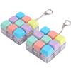 MustuVerve 2 Portachiavi Tastiera Meccanica 9 Tasti Macaron Gadget | Accessorio per ufficio sensoriale per concentrazione, regalo originale per adulti e adolescenti, Clicker per