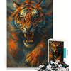 JIANGENNF Puzzle da 1000 pezzi per adulti, adesivo digitale Tigre, giocattoli fai da te, attività divertenti da fare in casa, regali unici per compleanno e Natale 38x26cm