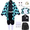 Moerstar Costume Cosplay Anime Adulto Bambino, Halloween Costumi Nezuko Tanjiro Cosplay con Accessori Set per Halloween Carnevale