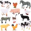 MXTIMWAN 12 Pezzi Mini Fattoria Animali Figurine, Giocattoli Figure di Animali da Fattoria, Mini Animali Della Fattoria Set per Feste di Compleanno, Toppers di Cupcake