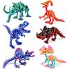 Dutown Set 4 Scheletri di Dinosauro Stampati 3D Figure Articolate | Mascelle Regolabili, Fidget Toy, Decorazione Scrivania, Regalo per Bambini 3+