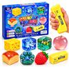 XINHU Squishy Box da 8 Pezzi, Giochi Sensoriali Antistress a Ritorno Lento | 8 modelli fissi: burro, formaggio, pane, fragola, mela, 2 cubi e una zampa trasparenti; da stringere, collezionare e regalare