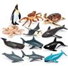 panemy 12 Animali Marini, Set Figure Animali Marini in PVC | 12 animali marini realistici in PVC per mondo sottomarino, gioco di ruolo, riconoscimento, collezione e idea regalo
