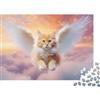 K5R8V1A4 Gatto Angelo Puzzle 1000 Pezzi Carta per Adulti Nuvole Sognanti Gioco di Puzzle 1000 Pezzi Relax Decorazione Regalo 52x38cm/1000pcs