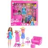 Barbie - Set Moda Bambola e vestiti, include una Barbie, diversi abiti e accessori per lo styling e per l'armadio, mobili, manichino, tavolo, divano, 32+ pezzi, giocattolo per bambini, 3+ anni, HPL78