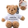 MeterBear Orsacchiotto Peluche Personalizzato con Nome Foto, Orsetto di Peluche Teddy Bear come Regali Personalizzati per lui Natale Regali Compleanno San Valentino Anniversario (26cm)