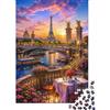 FBFNIOPZUYAw Paesaggio Urbano Tramonto Puzzle Mini 1000 Pezzi per Adulti | 38x26cm Cartone, Decorazione Casa, Taglio Preciso, Regalo Riunione, Relax Spirito