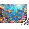 6N2X9A4S Tartaruga Marina e Delfino Puzzle 1000 Pezzi Carta per Adulti Scena Sottomarina Corallina Puzzle per Famiglia Decorazione Casa Regalo 70x50cm/1000pcs