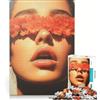 JIANGENNF Puzzle da 1000 pezzi per adulti, con soggetto donna/ragazza, ideale per il fai da te, attività divertenti da fare in casa, compleanno e Natale 38x26cm