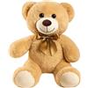 KbouZgxa Orsacchiotto, orsacchiotto marrone, 35 cm, morbido peluche, regalo di compleanno e San Valentino, piccolo orsetto morbido per supporto emotivo