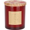 THUN - Candela con tappo decorato, rossa-9x8 cm