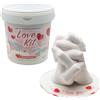 Algaplay LOVE KIT Calco Mani Coppia con Base I LOVE YOU | Alginato e gesso prodotti in Italia, piedistallo trasparente incluso, ricordo personale da esporre