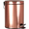 Premier Housewares Pattumiera Kicthen, PP-Polipropilene, Latta, Oro Rosa, Taglia Unica