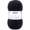 Gründl Hot Socks Pearl - Gomitolo di lana per calze, 4 pezzi, morbido e delicato sulla pelle, 75% lana vergine, 20% poliammide, 5% cashmere, 1 gomitolo da 50 g/200 m, spessore ferri 2,5-3, colore nero
