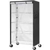 Generic Copertura per scaffalatura in tessuto Oxford resistente impermeabile e | Copertura protettiva per esterni per scaffalature in filo metallico | 92 x 46 x 158 cm e più