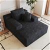 luckdect Divano letto singolo, 159 x 115 cm, velluto a coste | Grande Seduta, Divano Meridiana da Pavimento, 3 cuscini, Schiuma e Molle insacchettate, Senza Montaggio, per Soggiorno