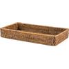 H&H Porta Utensili Rettangolare in Rattan Marrone, 34x17xH5cm
