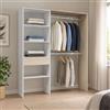 Dmora Champaign - Guardaroba Grande, 4 Ripiani: 158x187h cm, Bianco