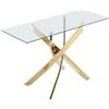 Vente-unique - Tavolo console Cosima - L 120cm x P 44.5cm x H 75cm - vetro temperato - trasparente