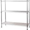 BRIXO SCAFFALE 'MANHATTAN' 90x35x90 IN ACCIAIO CROMATO 3 PIANI