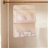 Generic Portaoggetti da appendere per letto dormitorio, guardaroba, beige, a 2 | Organizer da appendere per armadio, 1/2/3 ripiani, in tessuto, per biancheria intima e calzini