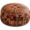 Generico Pouf Contenitore Pelle Boho Pieghevole Grande Capacità 53x35cm Dormitorio | 53x35cm, Coperchio Rimovibile, Superficie Impermeabile, per Coperte, Giocattoli, Scarpe, Soggiorno, Camera, Ingresso