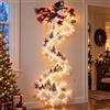 Generico Christmas Magics Trail Lampada Da Parete, Decor Luminose Parete Natalizie | Luce Natalizie Parete A Cascata Scintillante, Simpatici Pupazzo Neve E Renna LED Parete Luce Calda Per Decorazion Domestiche