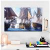 ZYHFBHFBH Stampa su tela Nave Battaglia navale Pittura a olio Quadro stampato su tela-60x100cm Senza cornice