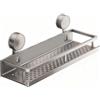 Generic Mensola da doccia a ventosa, in lega di alluminio, con portasciugamani e ganci rimovibili, montaggio a parete, senza trapano, per bagno e cucina, con forte tenuta (40 cm)