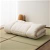EMOOR Materasso Futon Giapponese Salvaspazio 95 x 195 cm Prodotto in Giappone Bianco, Materasso Pieghevole per Dormire sul Pavimento Tappetino Tatami Shikibuton Uso Ospite in Campeggio
