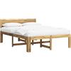 vidaXL Letto matrimoniale con testiera ROSTOCK Bianco 150 x 200 cm