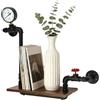 InSyoForeverEC Mensola da parete industriale, in legno, stile retrò, stile vintage, industriale da parete, libreria, tubo di ferro, stile retrò, scaffalatura da parete