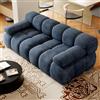 Kuczn Divano modulare 2 posti divano letto ciniglia 200cm | Boneless - Divano moderno con seduta profonda, senza montaggio, comodo divano per soggiorno e camera da letto