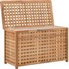 Generico Cesto per Biancheria 77,5x37,5x46,5 cm in Legno Massello di Noce,Marrone,7.25kg,247602