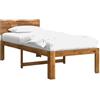 vidaXL Letto Singolo con Testiera ROSTOCK Naturale 100 x 200 cm