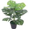 Generico Monstera Artificiale con Vaso 45 cm Verde,Flora Artificiale
